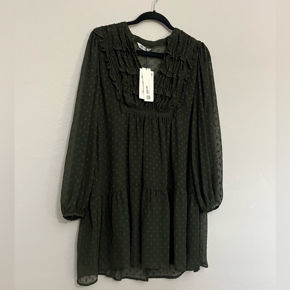 NWT ZARA green dress